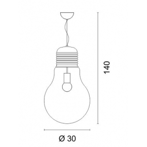 Lamp Κρεμαστό Μονόφωτο Φωτιστικό