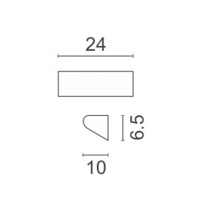 Corona Φωτιστικό Λουτρού Μονόφωτο 24x10x6,5cm