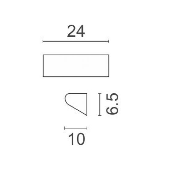 Corona Φωτιστικό Λουτρού Μονόφωτο 24x10x6,5cm