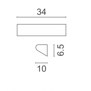 Corona Φωτιστικό Λουτρού Δίφωτο 34x10x6,5cm