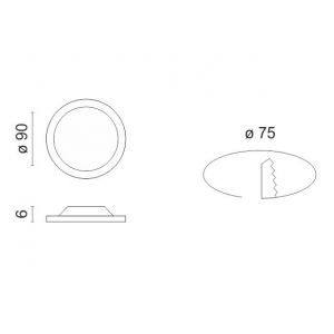 SELL ΧΩΝΕΥΤΟ LED ΟΡΟΦΗΣ 8W ΑΛΟΥΜΙΝΙΟ ΛΕΥΚΟ
