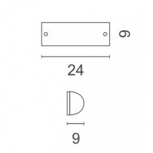Crystal Φωτιστικό Λουτρού Μονόφωτο 24x9x6cm