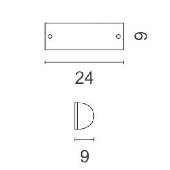 Crystal Φωτιστικό Λουτρού Μονόφωτο 24x9x6cm