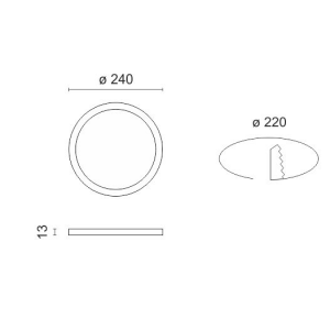 CAMERON ΧΩΝΕΥΤΟ ΛΕΠΤΟ LED ΟΡΟΦΗΣ 24W 4000K ΑΛΟΥΜΙΝΙΟ ΛΕΥΚΟ
