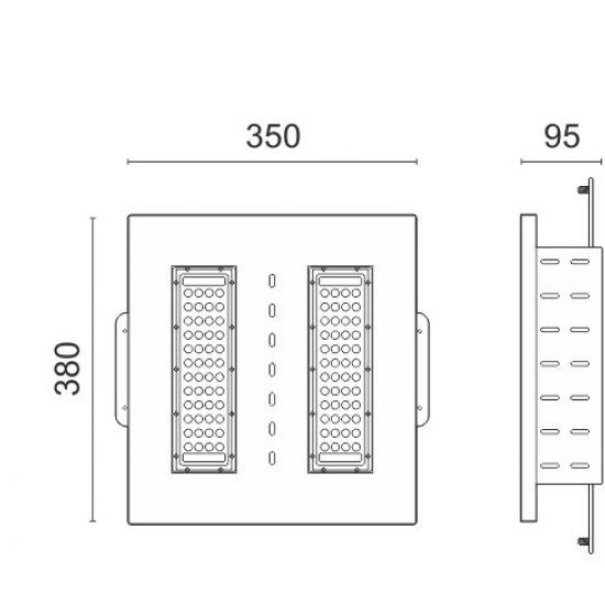 ΦΩΤΙΣΤΙΚΟ LED ΒΕΝΖΙΝΑΔΙΚΟΥ HPL 100W 6000K