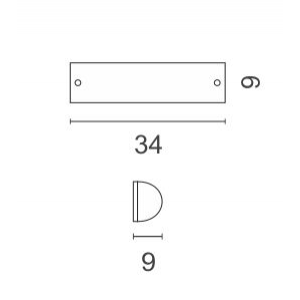 Crystal Φωτιστικό Λουτρού Δίφωτο 34x9x6cm