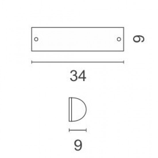 Crystal Φωτιστικό Λουτρού Δίφωτο 34x9x6cm