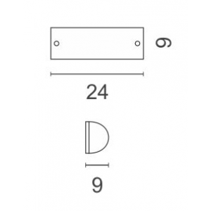 Global Φωτιστικό Λουτρού Μονόφωτο 24x9x6cm