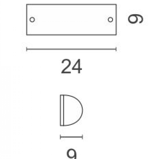Global Φωτιστικό Λουτρού Μονόφωτο 24x9x6cm