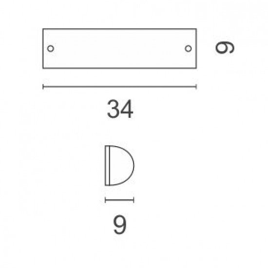 Global Φωτιστικό Λουτρού Δίφωτο 34x9x6cm