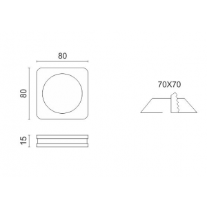 DOT ΧΩΝΕΥΤΟ LED ΟΡΟΦΗΣ ΤΕΤΡΑΓΩΝΟ ΣΤΕΓΑΝΟ ΑΛΟΥΜΙΝΙΟ ΛΕΥΚΟ 6W