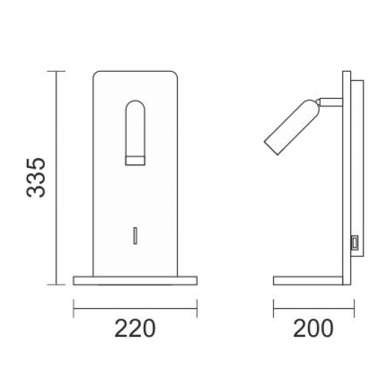 ΑΠΛΙΚΑ ΤΟΙΧΟΥ LED ΜΕ ΘΥΡΑ USB