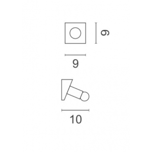 Block Φωτιστικό Λουτρού Μονόφωτο 6x6x10cm