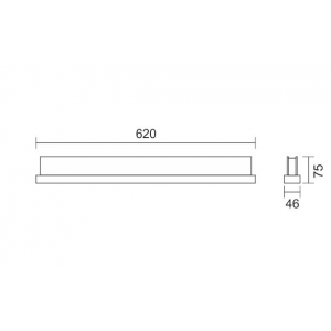 Strep Φωτιστικό Λουτρού Led 62x4,6x7,5cm