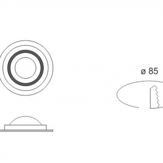 TRAF ΧΩΝΕΥΤΟ ΡΥΘΜΙΖΟΜΕΝΟ LED 7W 4000K ΑΛΟΥΜΙΝΙΟ ΛΕΥΚΟ