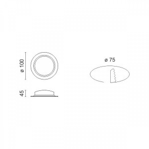 CALES 1 ΧΩΝΕΥΤΟ LED ΟΡΟΦΗΣ ΣΤΕΓΑΝΟ ΑΛΟΥΜΙΝΙΟ ΛΕΥΚΟ 7W