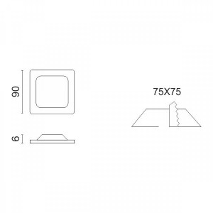 CASTLE ΧΩΝΕΥΤΟ LED ΟΡΟΦΗΣ 8W