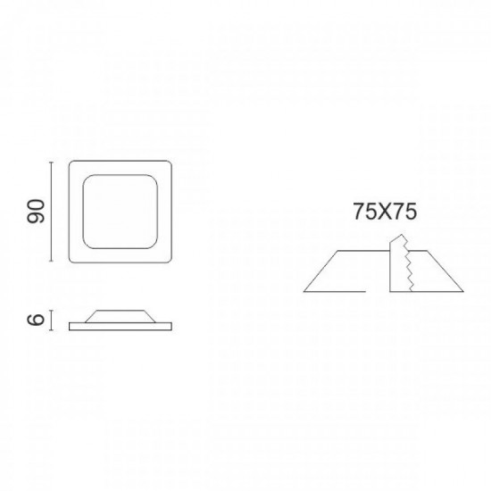 CASTLE ΧΩΝΕΥΤΟ LED ΟΡΟΦΗΣ 8W