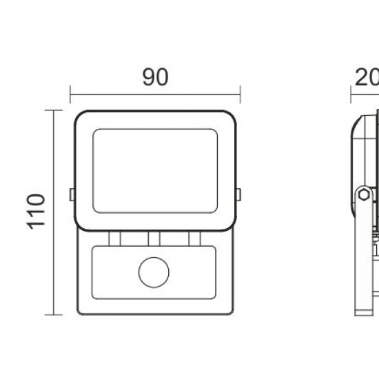 ΠΡΟΒΟΛΕAΣ ΑΝΙΧΝΕΥΤΗ ΚΙΝΗΣΗΣ SLIM LED SMD 10W 4000K
