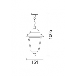 Latern L Φαναράκι Κρεμαστό Αλουμινίου Τετράγωνο Μικρό