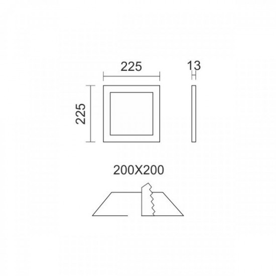 PETO ΧΩΝΕΥΤΟ ΛΕΠΤΟ LED ΟΡΟΦΗΣ 18W 6000K ΑΛΟΥΜΙΝΙΟ ΛΕΥΚΟ