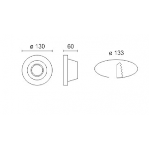 WHITE 1 ΧΩΝΕΥΤΟ ΓΥΨΙΝΟ ΟΡΟΦΗΣ Φ13×6 ΛΕΥΚΟ