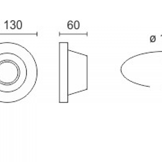 WHITE 1 ΧΩΝΕΥΤΟ ΓΥΨΙΝΟ ΟΡΟΦΗΣ Φ13×6 ΛΕΥΚΟ