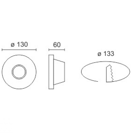 WHITE 2 ΧΩΝΕΥΤΟ ΓΥΨΙΝΟ ΟΡΟΦΗΣ Φ13×6 ΛΕΥΚΟ