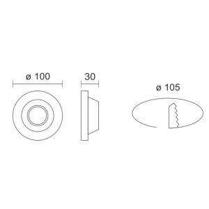 WHITE 3 ΧΩΝΕΥΤΟ ΓΥΨΙΝΟ ΟΡΟΦΗΣ Φ10×3 ΛΕΥΚΟ