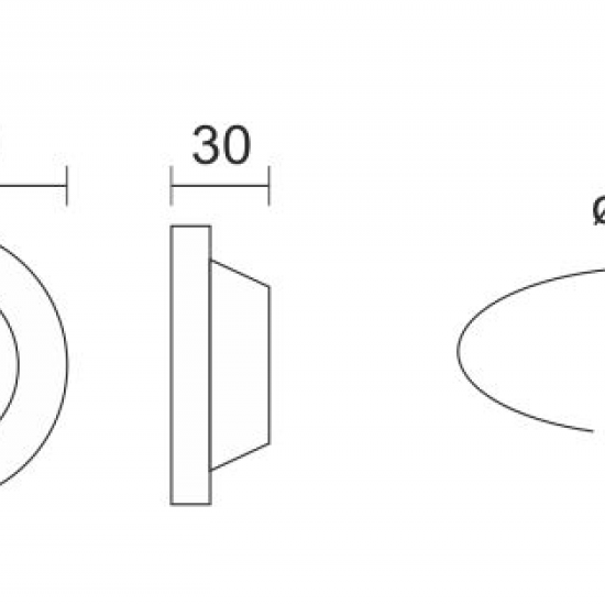 WHITE 3 ΧΩΝΕΥΤΟ ΓΥΨΙΝΟ ΟΡΟΦΗΣ Φ10×3 ΛΕΥΚΟ