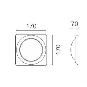 Square Πλαφονιέρα Οροφής
