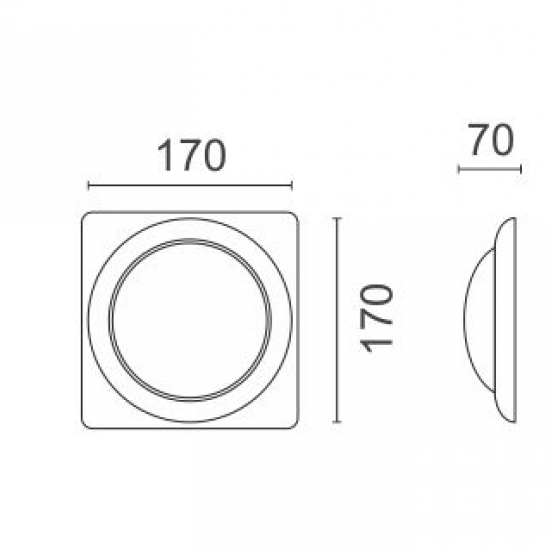 Square Πλαφονιέρα Οροφής
