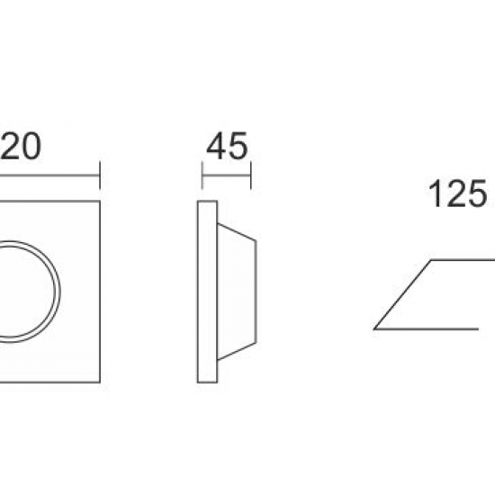 WHITE 4 ΧΩΝΕΥΤΟ ΓΥΨΙΝΟ ΟΡΟΦΗΣ 12x12x4,5cm ΛΕΥΚΟ