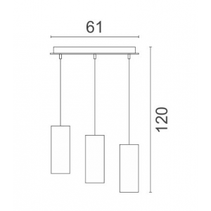 Art Κρεμαστή Ράγα 3/φωτη
