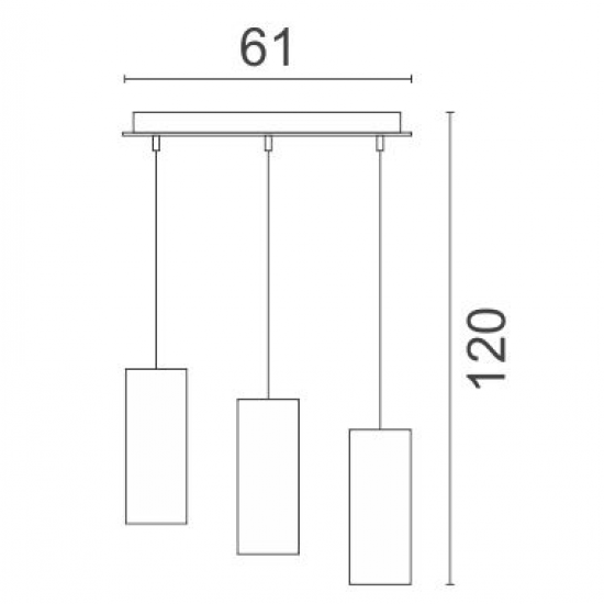 Art Κρεμαστή Ράγα 3/φωτη