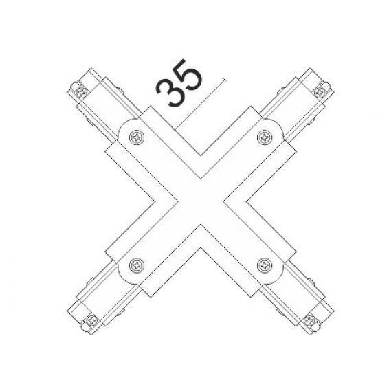 ΣΥΝΔΕΣΜΟΣ ΡΑΓΑΣ ΣΤΑΥΡΟΣ ΑΛΟΥΜΙΝΙΟΥ ΛΕΥΚΟΣ