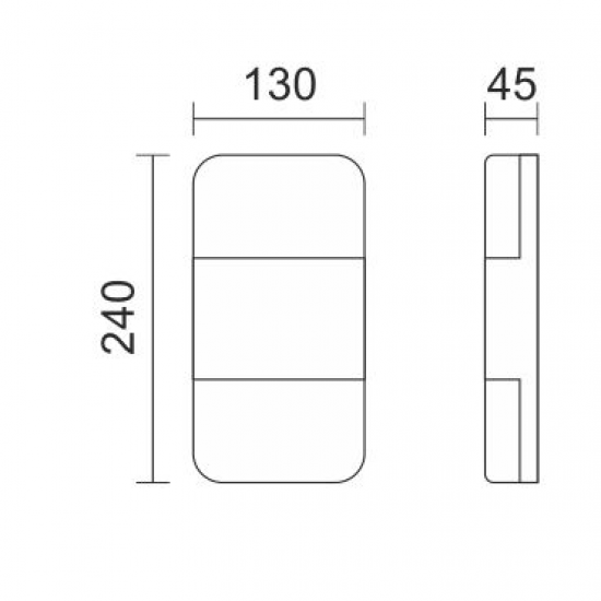 ΑΠΛΙΚΑ LED ΕΞΩΤΕΡΙΚΟΥ ΧΩΡΟΥ 2X6W 4000K