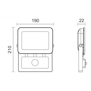 ΠΡΟΒΟΛΕAΣ ΑΝΙΧΝΕΥΤΗ ΚΙΝΗΣΗΣ SLIM LED SMD 50W 4000K