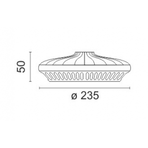 ΚΑΜΠΑΝΑ LED SMD UFO 50W 6000K