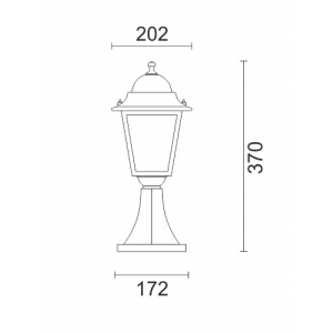 Hexag S Στύλος Αλουμινίου Εξάγωνο Μικρό 