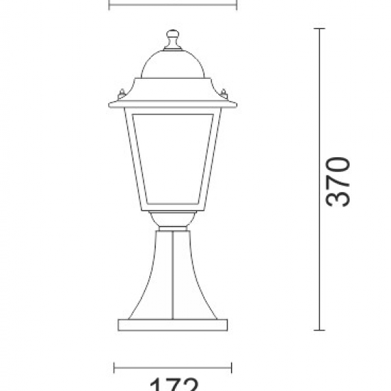 Hexag S Στύλος Αλουμινίου Εξάγωνο Μικρό