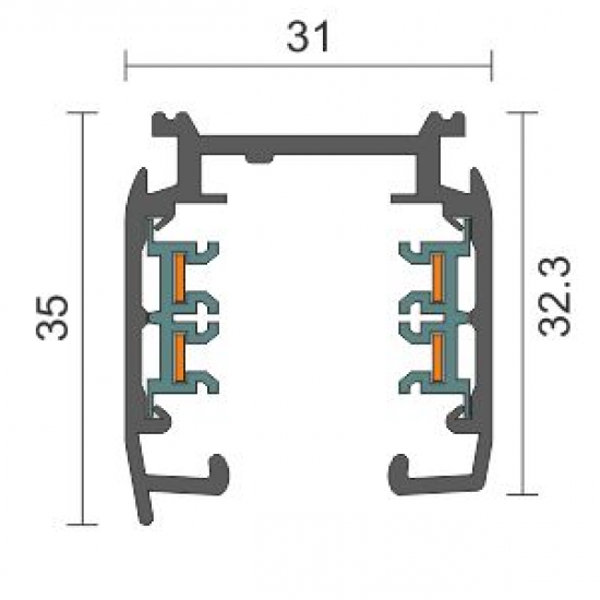 ΡΑΓΑ ΓΙΑ ΣΠΟΤ 2 ΜΕΤΡΑ ΑΛΟΥΜΙΝΙΟΥ ΜΑΥΡΟ