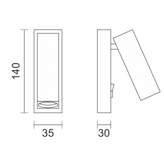 ΑΠΛΙΚΑ ΤΟΙΧΟΥ LED 3W 4000K