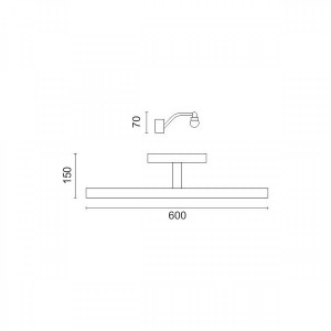 Drop Φωτιστικό Λουτρού LED 60x15x7cm