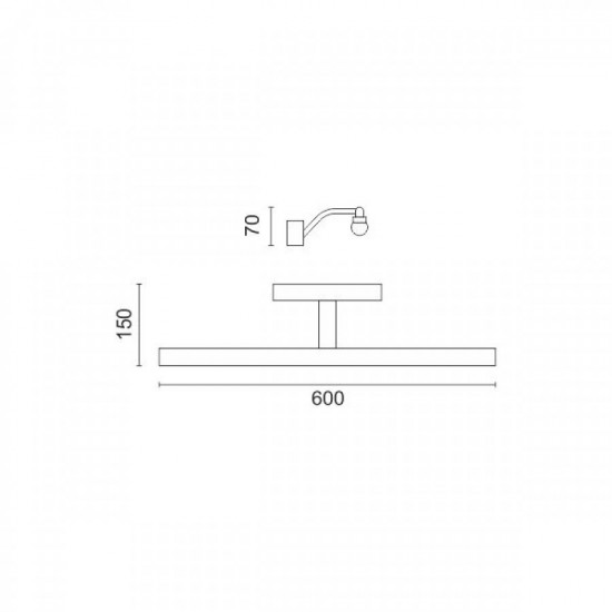 Drop Φωτιστικό Λουτρού LED 60x15x7cm