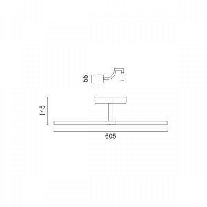 Mors Φωτιστικό Λουτρού LED 60,5x14,5x5,5cm