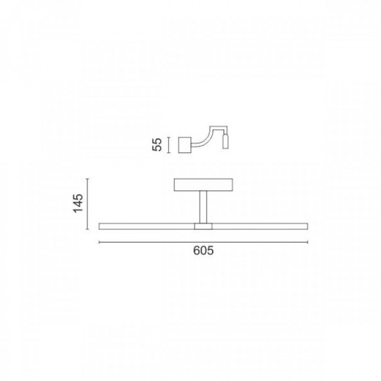 Mors Φωτιστικό Λουτρού LED 60,5x14,5x5,5cm