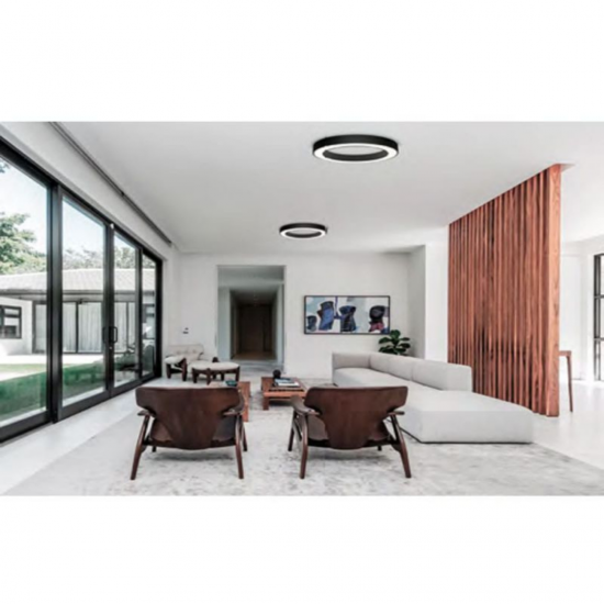 KLARA ΦΩΤΙΣΤΙΚΟ ΟΡΟΦΗΣ LED ΜΕΤΑΛΛΙΚΟ ΜΑΥΡΟ Φ50cm