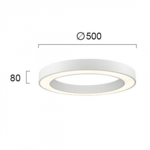 KLARA ΦΩΤΙΣΤΙΚΟ ΟΡΟΦΗΣ LED ΜΕΤΑΛΛΙΚΟ ΛΕΥΚΟ Φ50cm