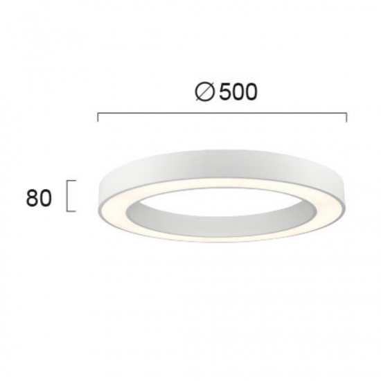 KLARA ΦΩΤΙΣΤΙΚΟ ΟΡΟΦΗΣ LED ΜΕΤΑΛΛΙΚΟ ΛΕΥΚΟ Φ50cm